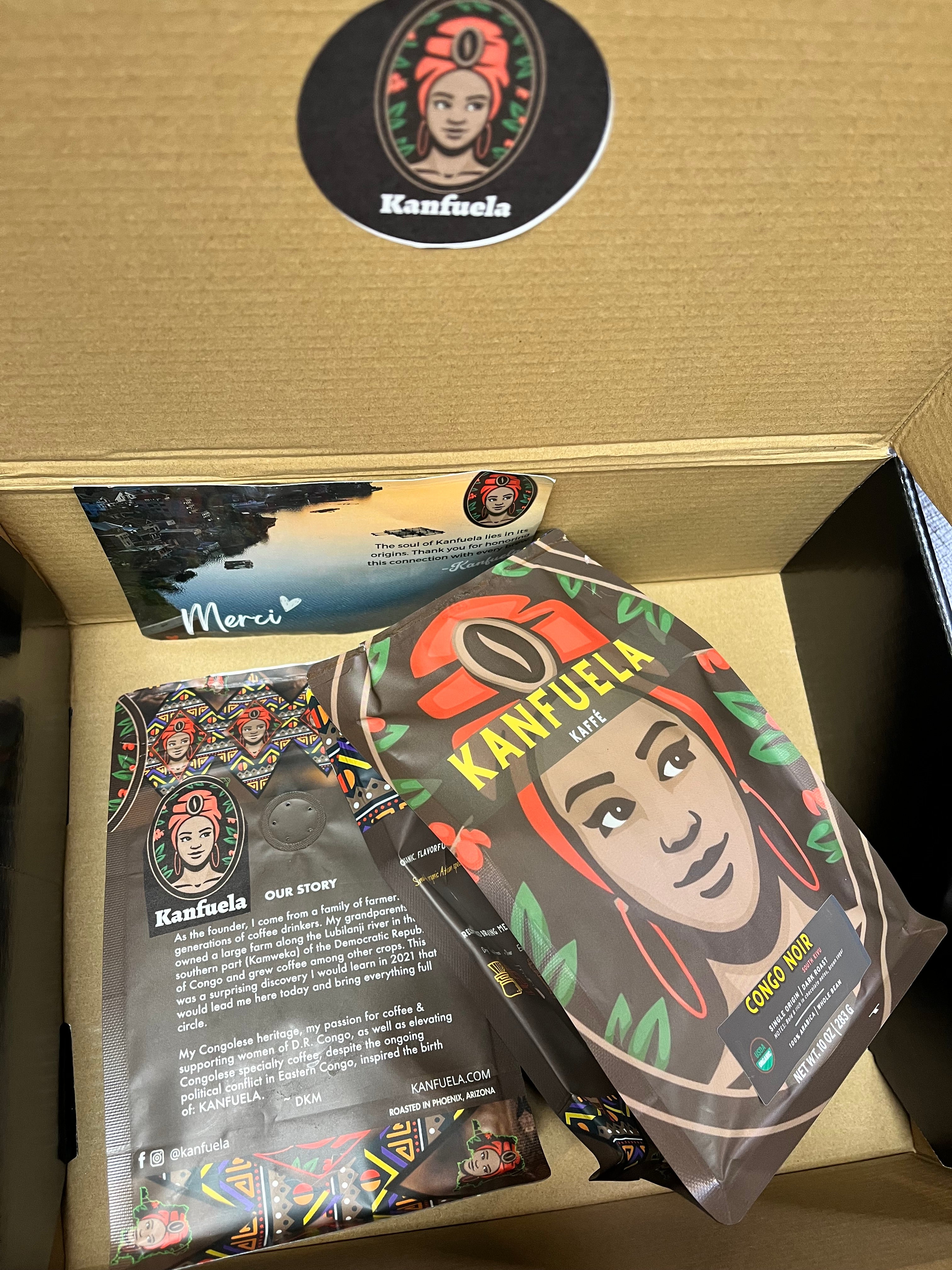 Congo Noir - Organic Congo Coffee - Dark Roast/French Roast – Kanfuela